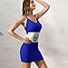 Women's Sling Dress Sleeveless El Salvador Flag Mini Dress Simple Camisole Bodycon Dresses M