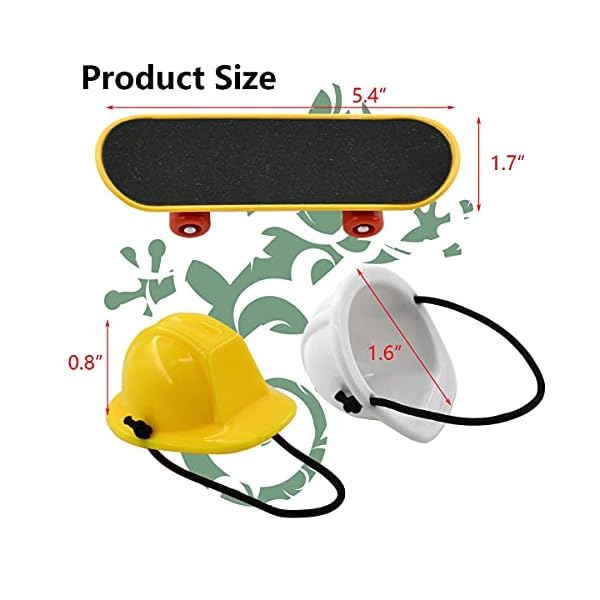 Vehomy bearded dragon accessories small engineer hat for bearded dragon lizard construction helmet hats and mini scooter for hamster lizard parrot reptile small animals 3pcs - image 3