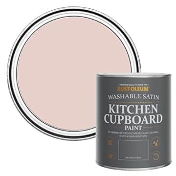 Rust-Oleum Pink Scrubbable Kitchen Cupboard Paint in Satin Finish - Pink Champagne 750ml