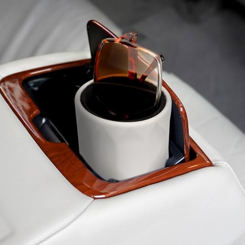 Portavasos para autos con organizador de gafas gris grande miniatura 6