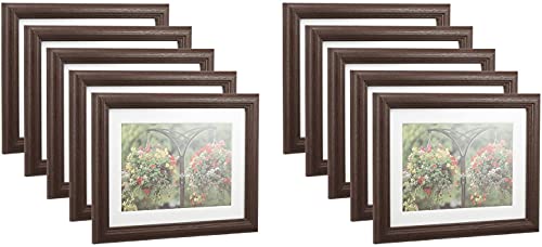 FUJICOLOR 額縁 YM-3 BR キャビネ 2L 木製 ブラウン 10枚セット 000058