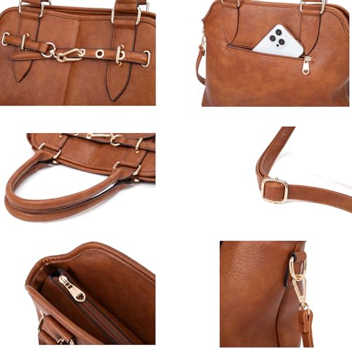 Image of Women Tote Bag Handbags PU Leather Fashion Hobo Shoulder Bags with Adjustable Shoulder Strap