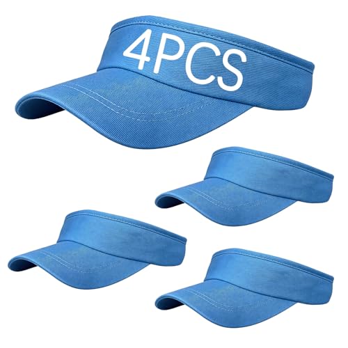 Image of Adjustable Sport Sun Visor Hats Bulk Solid Color Blank Golf Cap Anti Ultraviolet for Beach Tennis Baseball