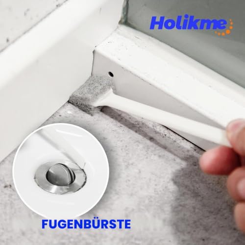 Foto von Holikme 7 Pack Küchenreinigungsbürsten-Set, Spülbürste zum Reinigen, Küchenschrubber&Biegsame Reinigungsbürste&Rillenbürste&Scheuerschwamm für Topf und Pfanne, Küchenspüle, Grün