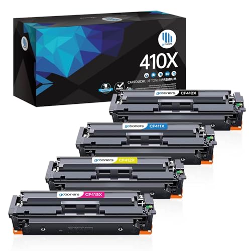 Gotoners 410X 4PK CF410X HP 410A CF410A CF410XD Toner Cartridge for HP Color LaserJet Pro MFP M477fdw M477fnw M377dw M477fdn LaserJet Pro M452dw M452nw M452dn by GoToners - Used condition - CA$26.74