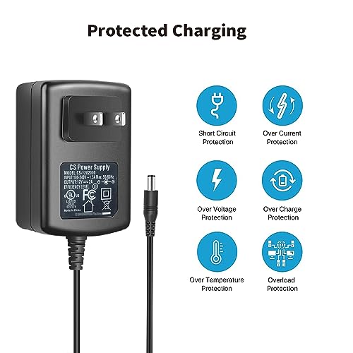 Tonton DC 12V 2A Security Camera Power Adapter with 1 to 4 Power Splitter, DC 12V to AC 100-240V Power Cord Cable for CCTV Security Camera System, LED Strip Lights, DVR, NVR, Router, UL Certificated