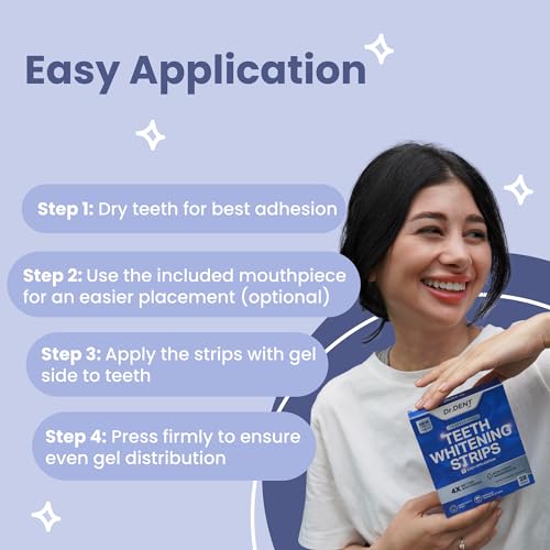 DrDent Professionele tandbleekstrips, 21 behandelingen, veilig voor emaille - geen gevoelige tanden bleken - bleken zonder enige schade - verpakking van 42 strips + mondopener inbegrepen - Image 5