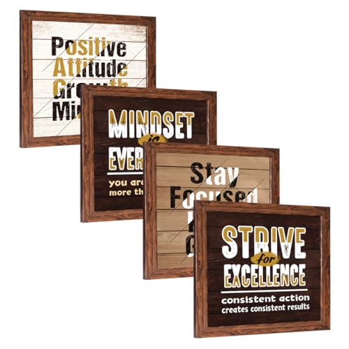Image of Chaka Chaundh - Motivational Quote Art Frames - Framed Inspirational Wall Quotes poster for OFFICE, STUDENT, STUDY ROOM - (11 X 11 Inches - Set of 4)