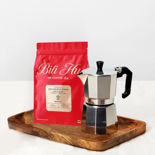 Image of Bili Hu Coffee, Mokapot Coffee Powder, 100% Arabica Blend, Medium Roast, (Pack of 1, 250 gms)