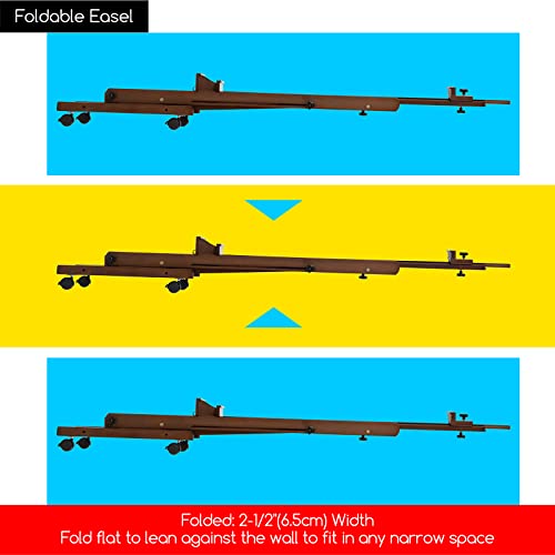 Meeden Adjustable H Frame Easel - Max 93'' Canvas, Large Art Easel With Storage & Wheels, Heavy-Duty Painting Easel For Adults, Studio Floor Easel Stand, Solid Beech Wood Easel 75" To 146"H #TOP5