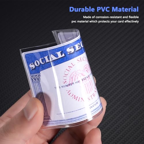 6 Pack Card Protector Social Security, Medicare, Credit & Driver's License Sleeve 3.8x2.32in3