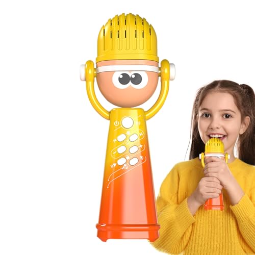 Micrófonos para niños para Cantar, micrófono para niños pequeños | Altavoz de micrófono inalámbrico con luz,Divertido Juego de Cambiado de Voz, Juguete Musical sensorial para y niñas