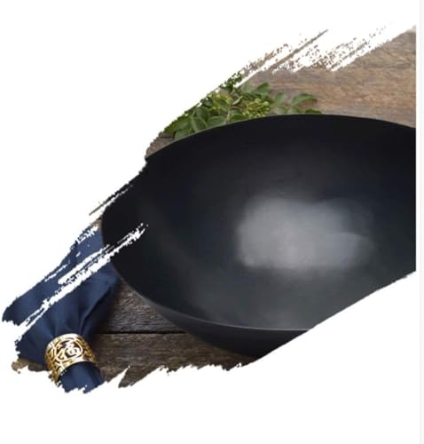 Wok de acero inoxidable con tapa y espátula, 36 cm miniatura 6