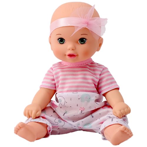 Muñeca niña con diadema rosa de 8 pulgadas miniatura 2