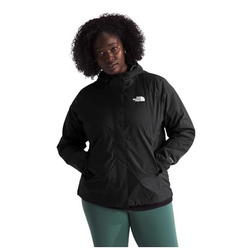 THE NORTH FACE Jaqueta feminina Antora impermeável | Casaco de chuva à prova de vento e repelente de água, capuz ajustável de 3 peças, TNF preto-NPF, 2X