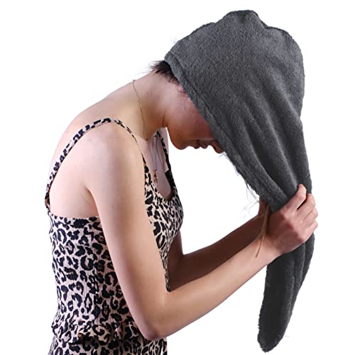 LLAMAXY 100% Pure Organic Cotton Hair Towel - Quick Twist Rapid Dry Turban Wrap for Adult 