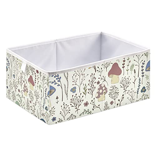 Xigua Mushroom Cube Storage Bin Large Collapsible Storage Basket Toys Clothes Organizer Box For Shelf Closet Bedroom Home Office, 11 X 11 X 11 Inch #TOP1
