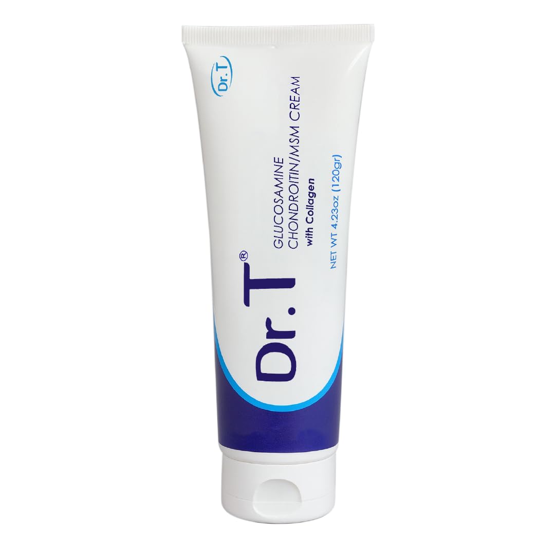 Dr. T Glucosamine Chondroitin Cream with MSM and Collagen - Premium Natural Formula to Help Alleviate Joint and Muscle discomfort; Supports Joint Strength and Flexibility. 113.4g / 4 oz. (1)