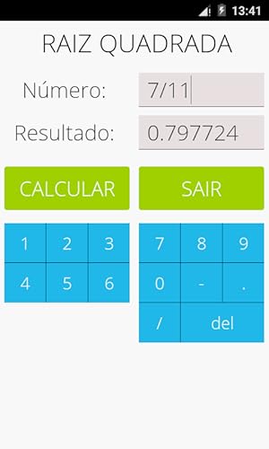 Calculadora Raiz Quadrada