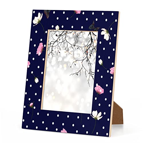 Cfpolar Polka Dot Flowers 11X14 Picture Frame Wood Photo Display Without Mat Photo Frames For For Table Top Or Wall Decor #TOP7