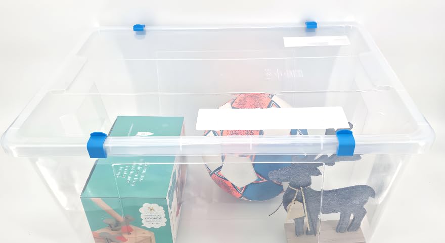 Verschlussclips für IKEA Samla Box Boxen Verschlussklips abgerundet kompartibel zu Ikea-Samla Clips … (4Stk, 5L/11L/22L