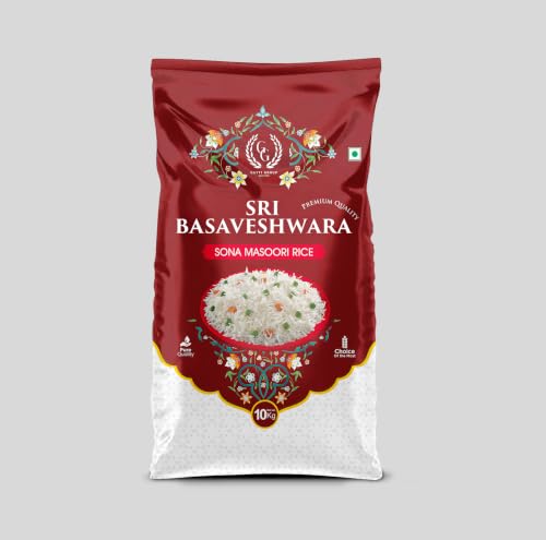 Image of Gatti Fit Grain Sona Masoori Rice - 10 kg | Lightweight Daily Use Rice | Soft & Fluffy Texture | Naturally Aromatic White Rice Sri Basaveshwara