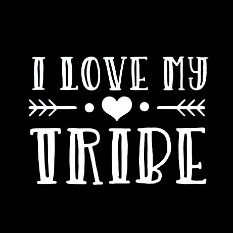 I Love My Tribe Vinyl Decal Sticker | Cars Trucks Walls Vans Windows Laptops | White | 5.5 X 3.9 Inches | KCD1825
