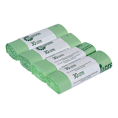 All-Green 30 Liter Composteerbare Biobag Afvalcontainerzak, 40 Vuilniszakken