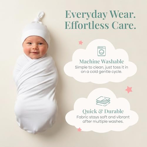 Image of Caden Lane Baby Swaddle & Receiving Blanket, Soft, Breathable & Temperature-Regulating Bamboo Viscose Fabric for Swaddling Newborns, Gender Neutral Infant Blanket for Boys & Girls, Lace White