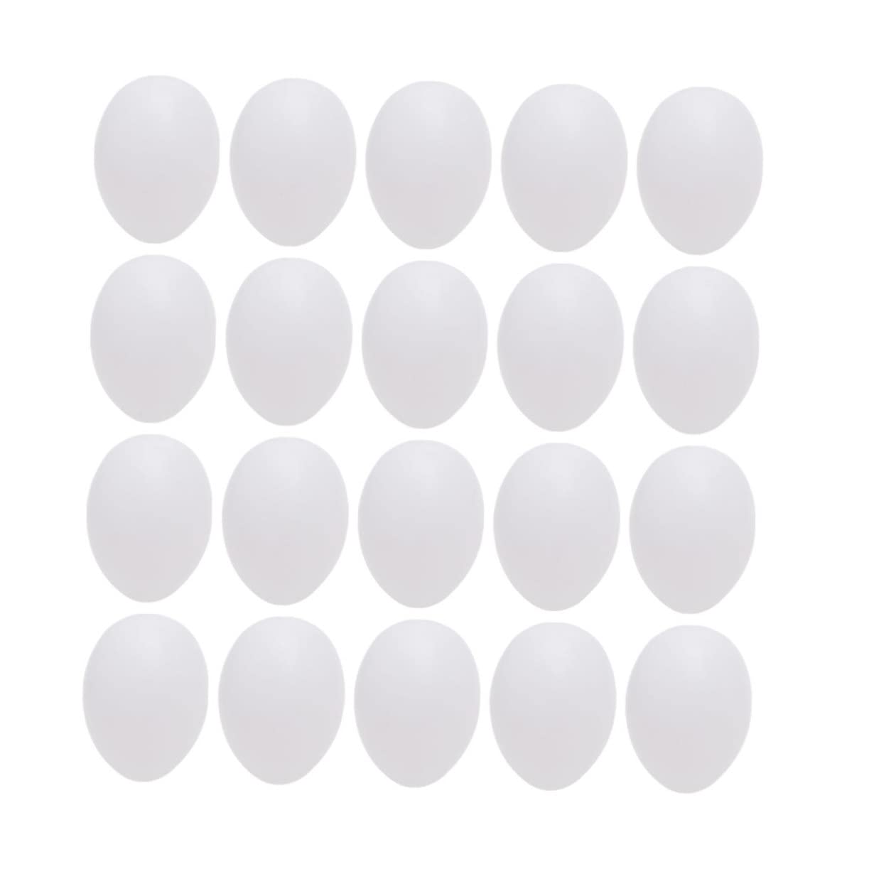 Ciieeo Uova Finte di Piccione Bianche 50 Pezzi per Decorazione DIY | Plastica Superficie Liscia, Design Simulazione Uovo, Adatte a Casa e Progetti Creativi