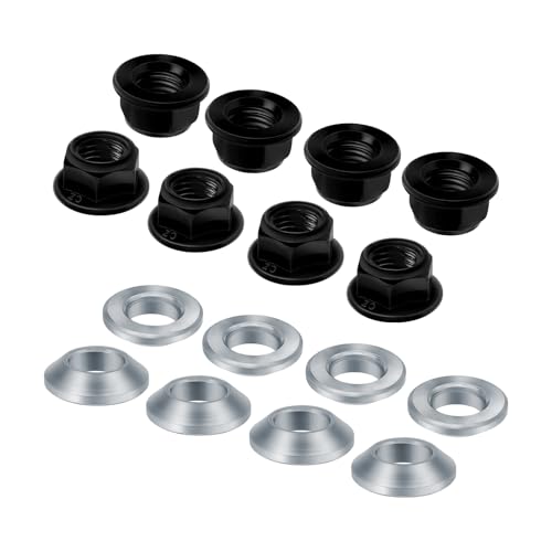 Image of 16pcs M10x1.25 Lug Nuts Flat Tapered for Yamaha Banshee 350 Raptor 350 Warrior 350 Grizzly 600 Raptor 660R for Honda ATC200X TRX250EX TRX400EX for Kawasaki Bayou 220 250 300 for Suzuki Kingquad
