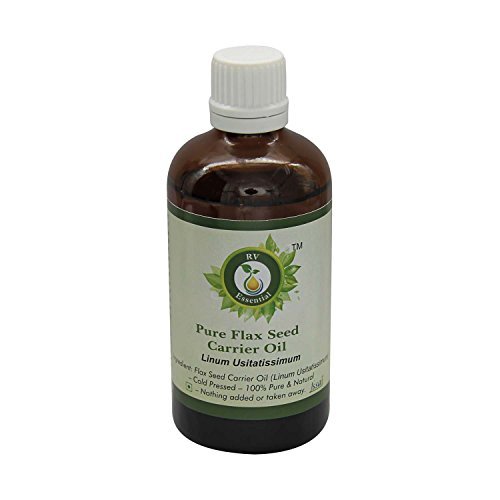 R V Essential Pure Flax Seed Carrier Oil 100ml- Linum Usitatissimum (100% Pure and Natural Cold Pressed) For Skin Face Hair Body Nails Scalp Massage Aromatherapy Diffuser Soap Candle Perfume Making-picture-44