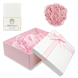 Morocket Geschenkbox Rosa Weiß mit Schleife