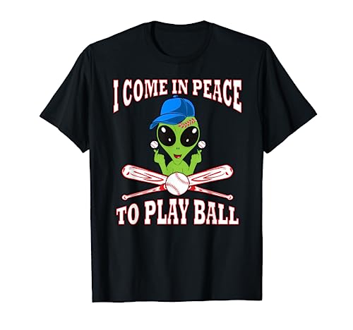 Cuando los alienígenas juegan béisbol, increíbles alienígenas deporte de béisbol Camiseta
