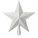 arbol navidad plata y dorado DECORADO FESTIVAMENTE: ¡Este adorno para árbol de Navidad como una hermosa flor de Pascua realmente completa la imagen general de su propio árbol de Navidad decorado!