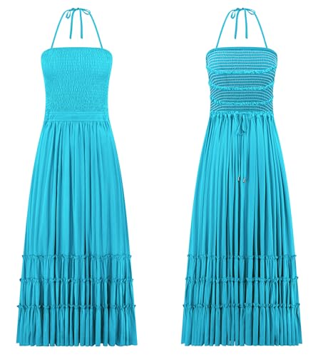 Image of R.Vivimos Womens Summer Boho Sexy Backless Long Dresses