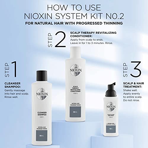 Nioxin System 2 Scalp Therapy Conditioner, Natural Hair With Progressed Thinning, 16.9 Oz #TOP2
