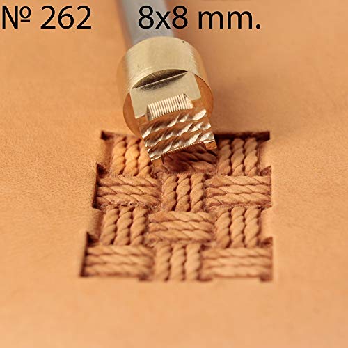 Leather Stamp Tool Stamping Working Carving Punches Tools Craft Saddle Brass Basket Weave #262