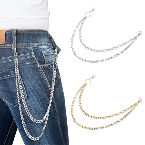 Cadenas de billetera para pantalones con cierre de langosta para evitar pérdidas de llaves 7