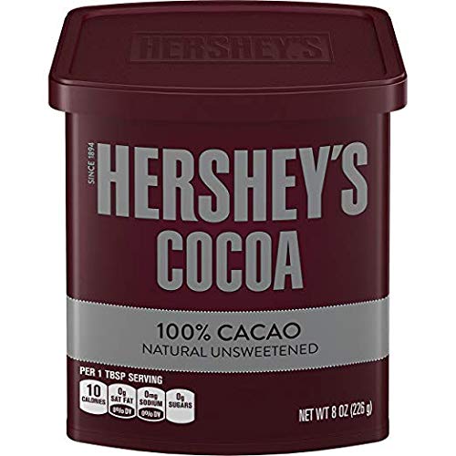Hershey's Cocoa, Natural Unsweetened, 8 oz Container (Pack of 4)
