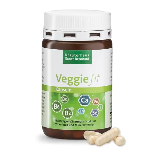 Sanct Bernhard Veggie-fit-Kapseln | Vitamine & Mineralstoffe | Zur Ergänzung bei vegetarischer & veganer Ernährung | 3-Monats-Packung