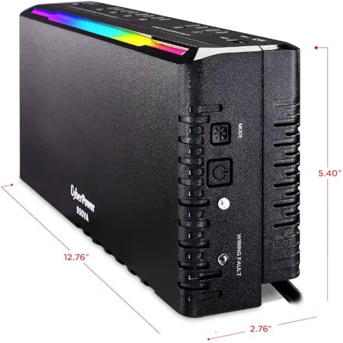 CyberPower GX950UC GX UPS Series 7 Outlet RGB Surge Protector with USB Ports - Black
