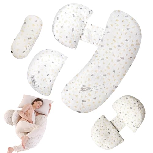 RNPKZ Pregnancy Pillow Pregnancy Wedge Pillow for Sleeping Maternity Pillow with Detachable and Adjustable Pillow Cover for Pregnant Women Support for Hips Backs Legs