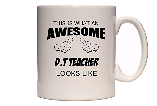This is What an Awesome D.T (Design Tech) Teacher Looks Like - Thumbs Design - Great Gift Idea - Tea/Coffee Mug/Cup