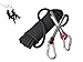 Corda da arrampicata Eunicom per arrampicata all'aperto, escursionismo, soccorso, paracadute (5 colori, diametro 10.5 mm e lunghezza 10 metri) con 2 pezzi di moschettone,Black
