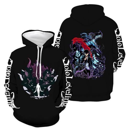 Sudadera con capucha de anime Solo Leveling, sudadera con