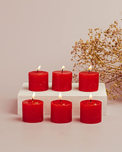 AuraDecor Lot de 12 bougies votives parfum framboise (rouge) Cover