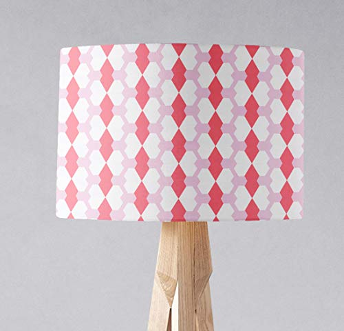 pink and white lamp shade