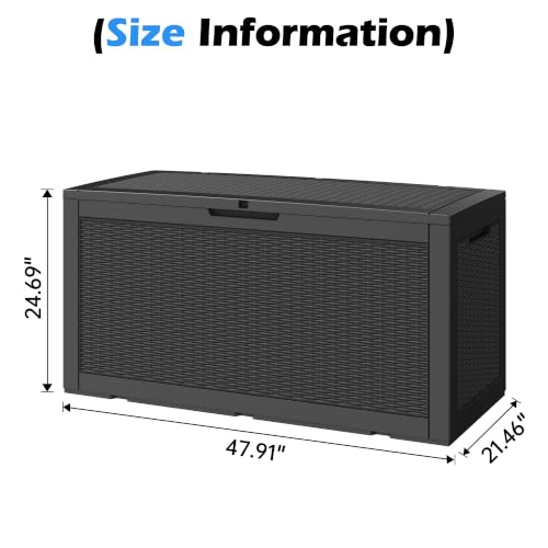 Image of Outdoor Storage Box Waterproof, 110 Gallon Deck Box For Patio Storage
