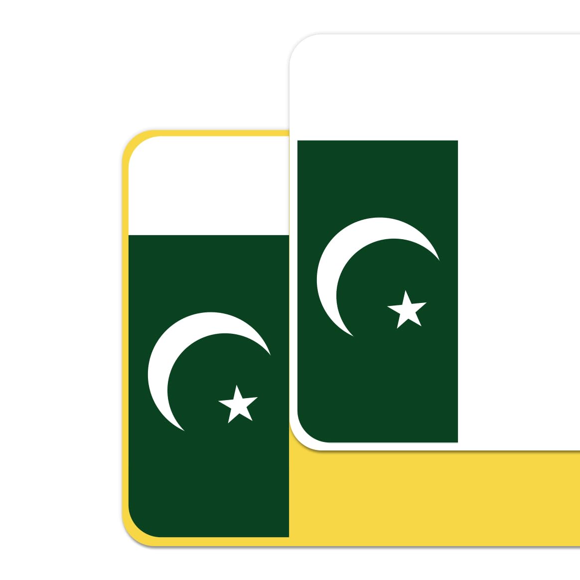 Pakistan Car Number Plate Adhesive Stickers Decorative Purposes – Pakistani National Flag Badge Decal – Proud Heritage Car Vinyl Skin – Premium, Bubble Free & Easy Application – Set of 2 (F&R) (PAK)